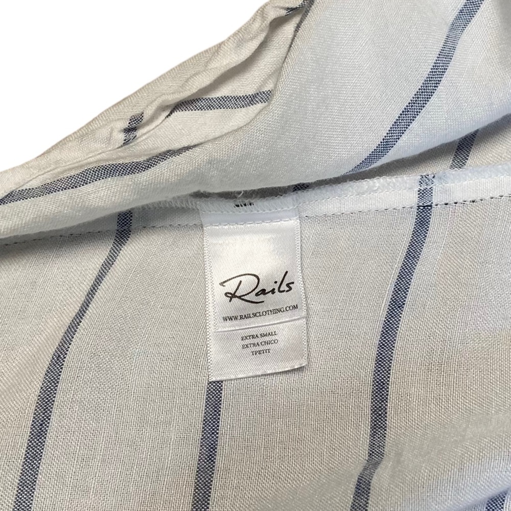 Rails Lily Positano Stripe Linen Blend Tie Front … - image 5